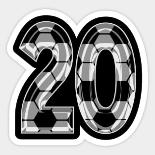 Soccer Number 20 Soccer Jersey #20 Soccer Mom Player Fan Sticker